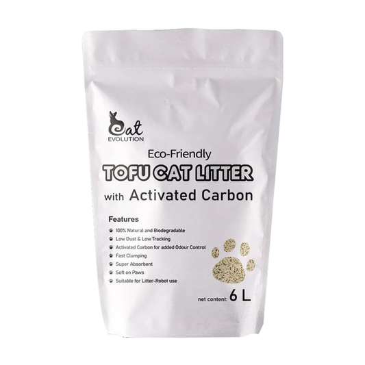 Tofu + Activated Carbon Cat Litter (4 x 6L) Purrfect for Tofu Lovers (not clay).