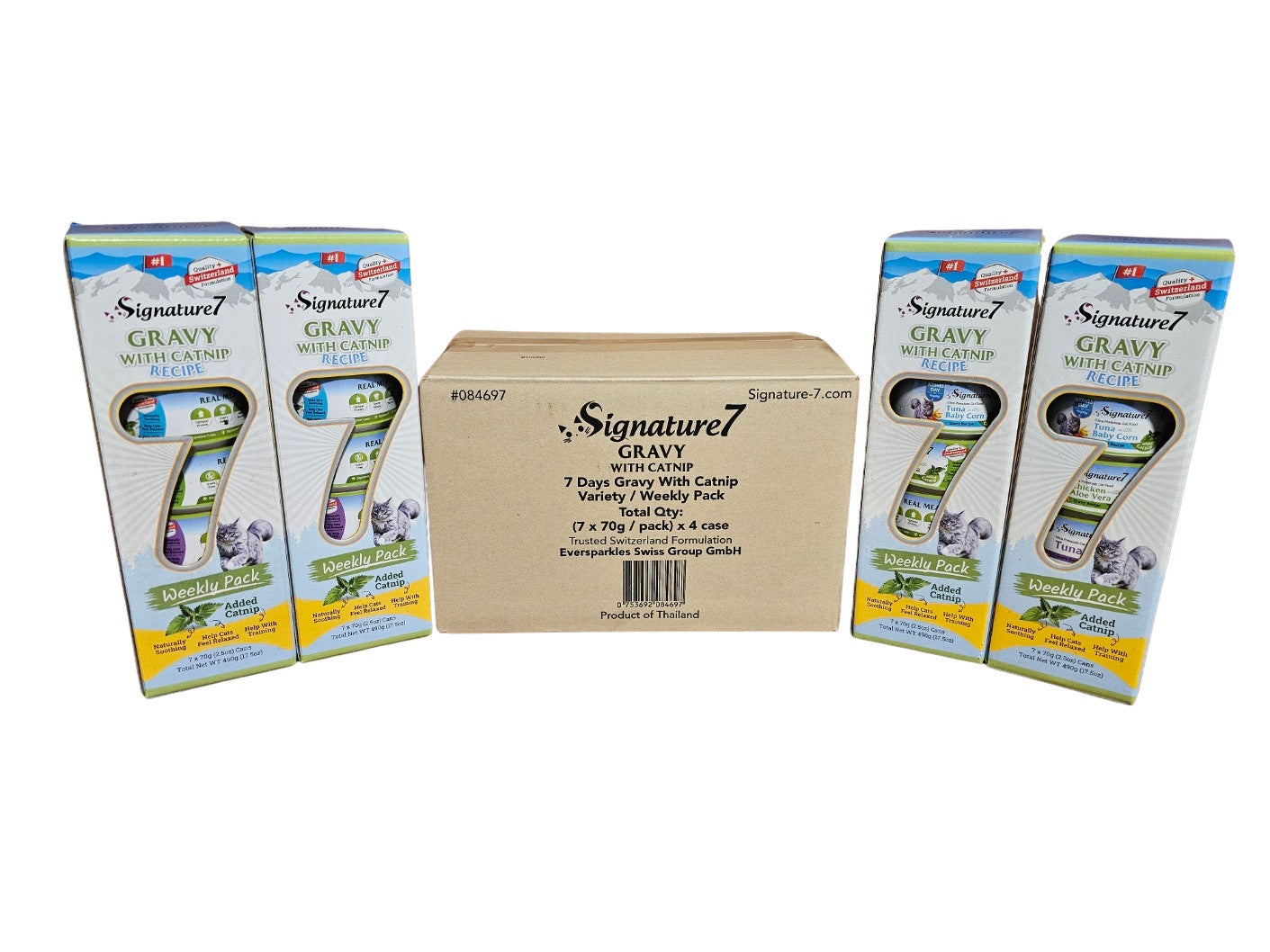 Signature7 GRAVY with catnip 7 days variety pack