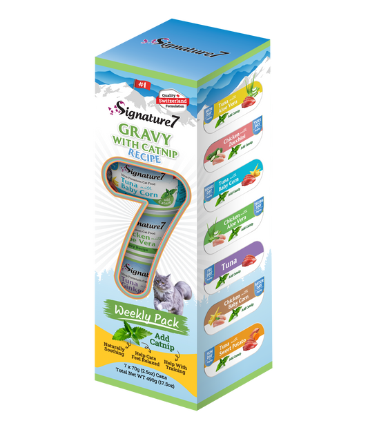 Signature7 GRAVY with catnip 7 days variety pack