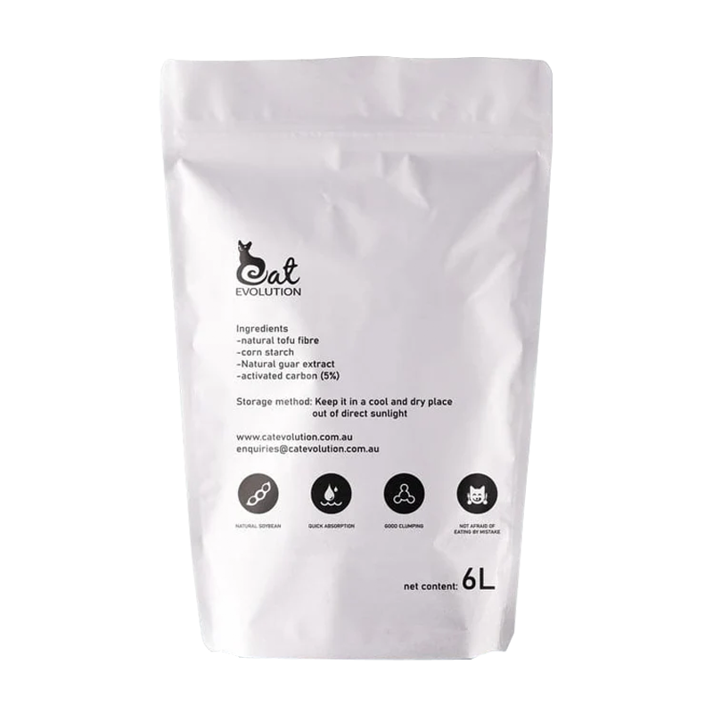 Tofu + Activated Carbon Cat Litter (4 x 6L) Purrfect for Tofu Lovers (not clay).