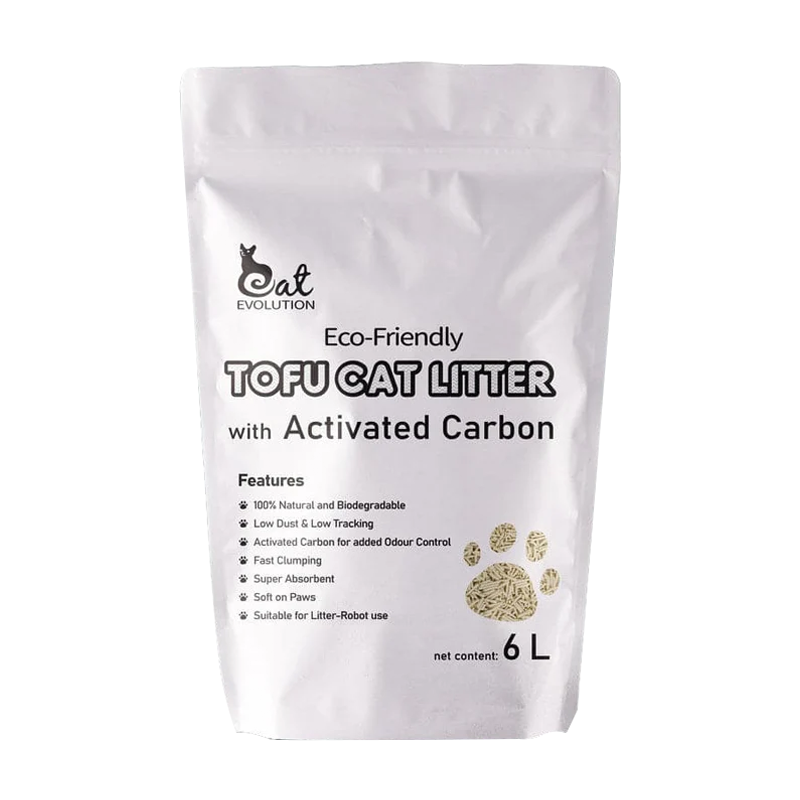 Tofu + Activated Carbon Cat Litter (4 x 6L) Purrfect for Tofu Lovers (not clay).