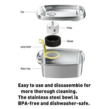 Load image into Gallery viewer, Petwant Stainless Steel Filtered Water Fountain
