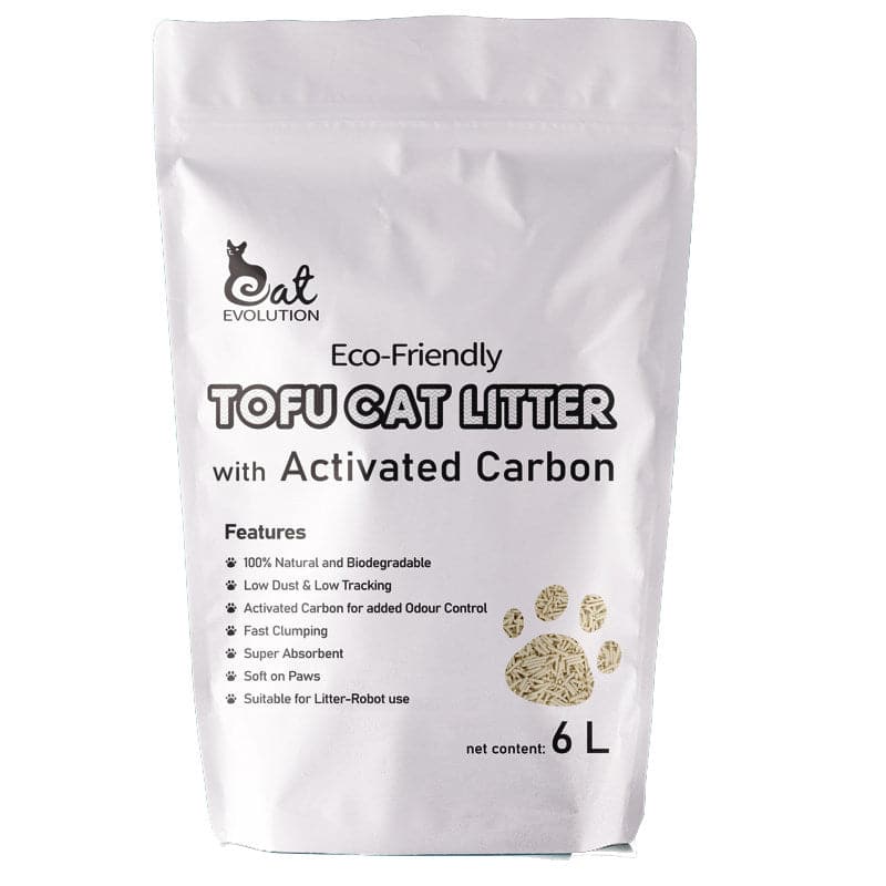 Tofu + Activated Carbon Cat Litter (4 x 6L) Purrfect for Tofu Lovers (not clay).